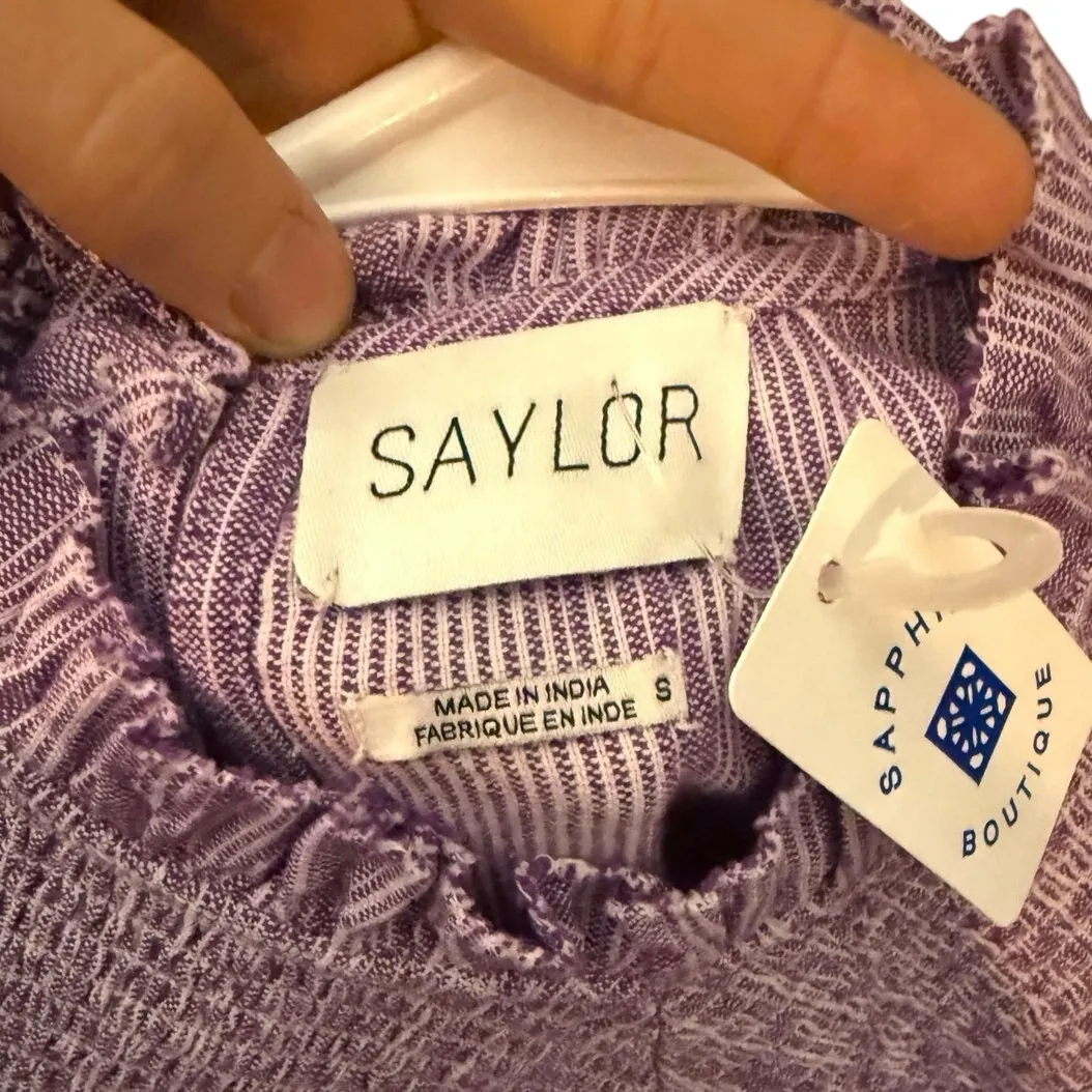 SAYLOR-Amalia Ikat Stripe Mini Dress Size Small - Image 5