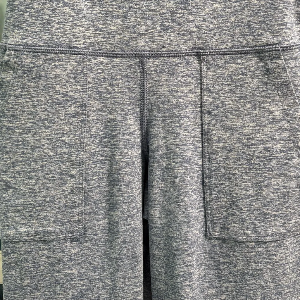 Aerie Heather‎ Blue Flare Fold Over Leggings - Image 3