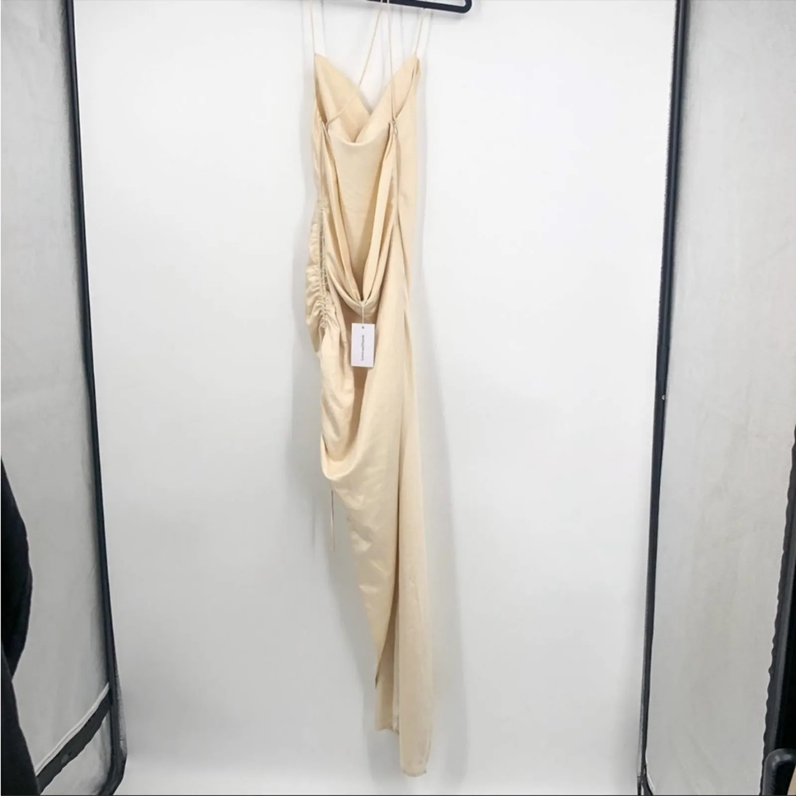 Lovers And Friends Maegan Cowl Neckline Satin Side Ruched maxi Dress NEW MEDIUM - Image 7