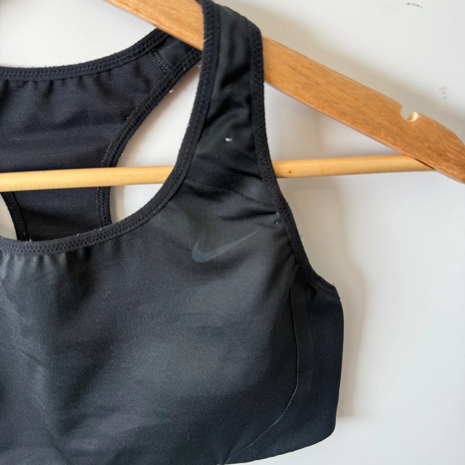 Nike DRI-FIT Sports Bra Black‎ Racerback Athletic Workout Top Womens Small S - Image 4