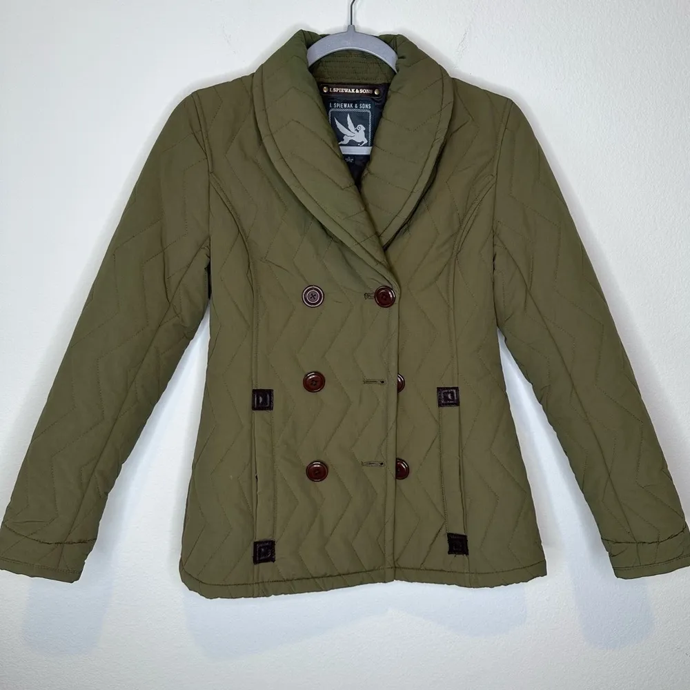 & Sons Quilted Jacket Green Size Small Pre-owned - Image 2