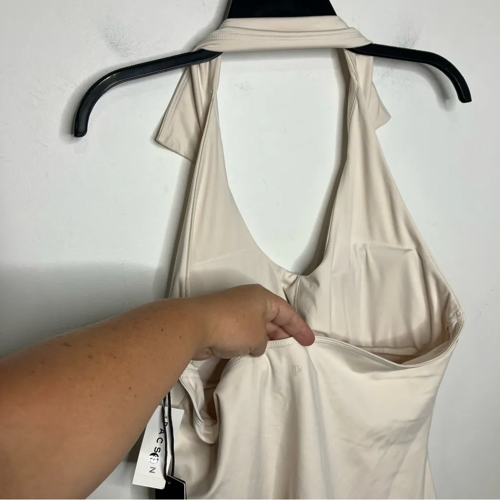 PAC 1980‎ whisper active putting mini dress skort ivory off white womens size XL - Image 8