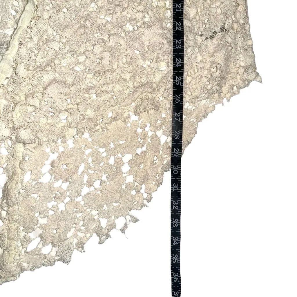 Free People Intimately Move Over Beige Lace Swim Cover-Up Kimono Cardigan XS - Image 9