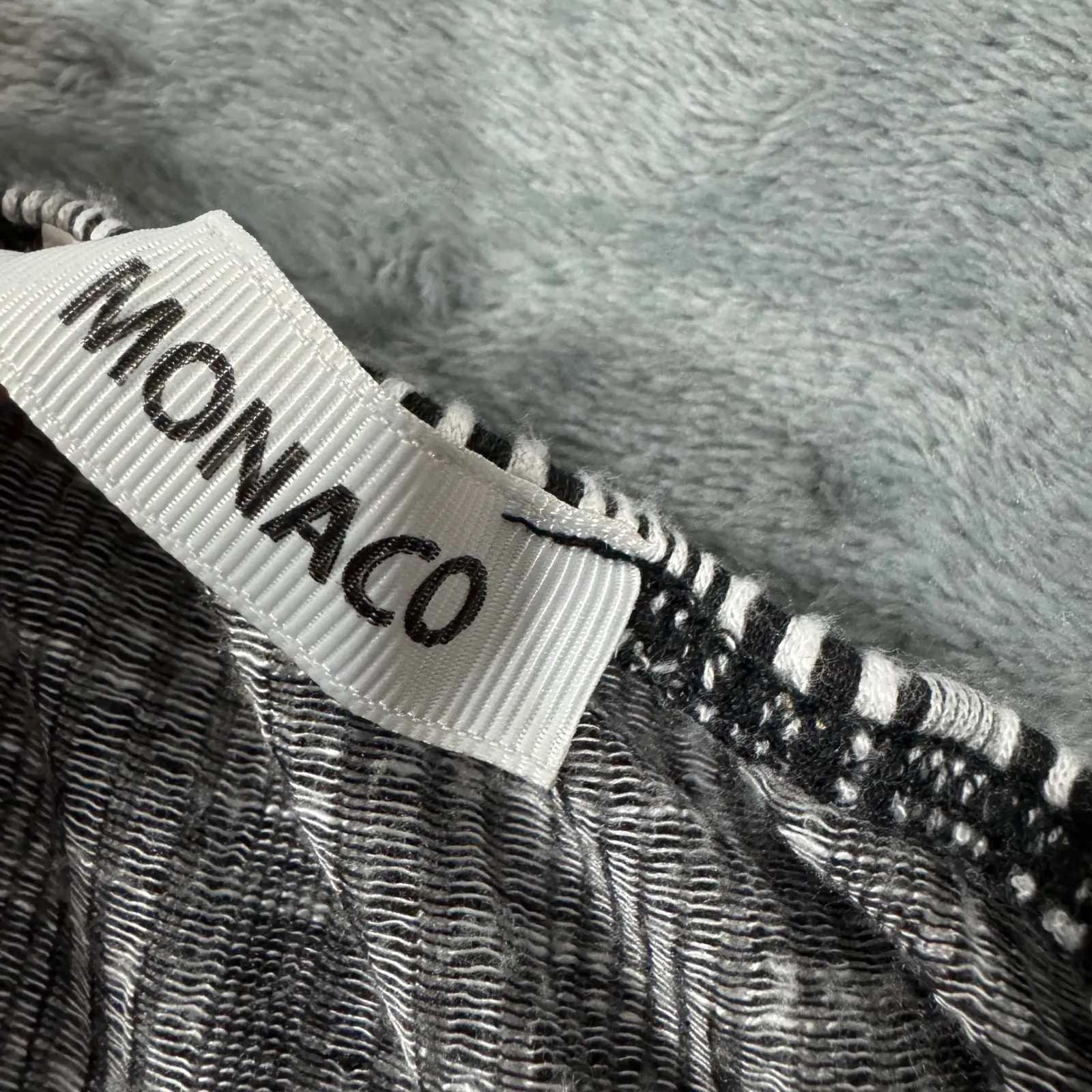 Monaco Black White Striped Bustier Bodice Jumpsuit Size Small - Image 7