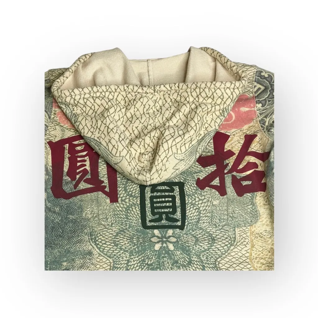 Rare: Lucky Brand ✵ Y2K Asian Money Zipper Hoodie  Sweatshirt ✵ Multi Print ✵ S - Image 14