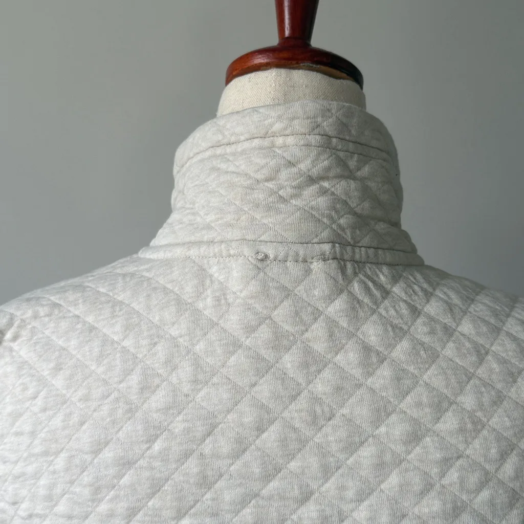 Patagonia Women's Cream and Mauve Organic Cotton Quilt Snap-T Pullover Small - Image 4