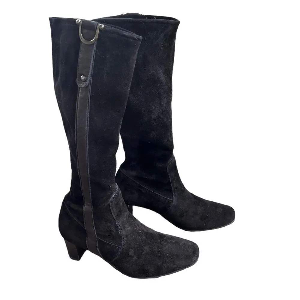 Manas Design Italy Black Suede Heeled Boots 7 - Image 6