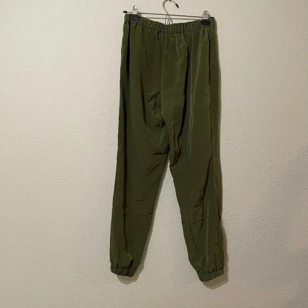 Topshop Womens Green Pockets Elastic Waist Straight Leg Jogger Pants Size 4 - Image 2