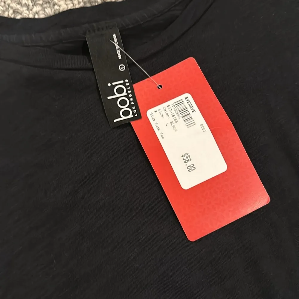 NWT Evereve Bobi Slub Tuck Tee Sz L - Image 6