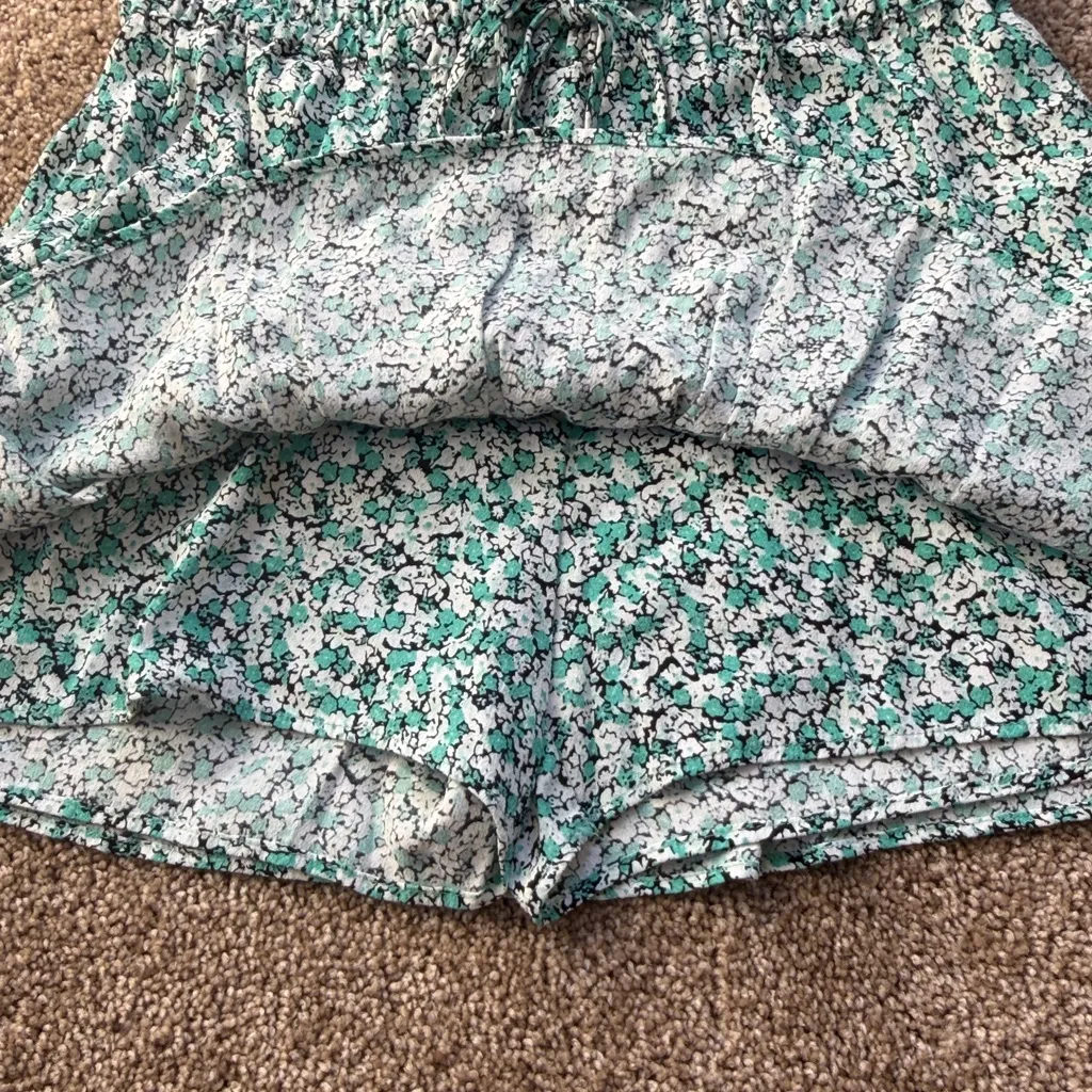 ZARA Teal Floral Skort - Image 3