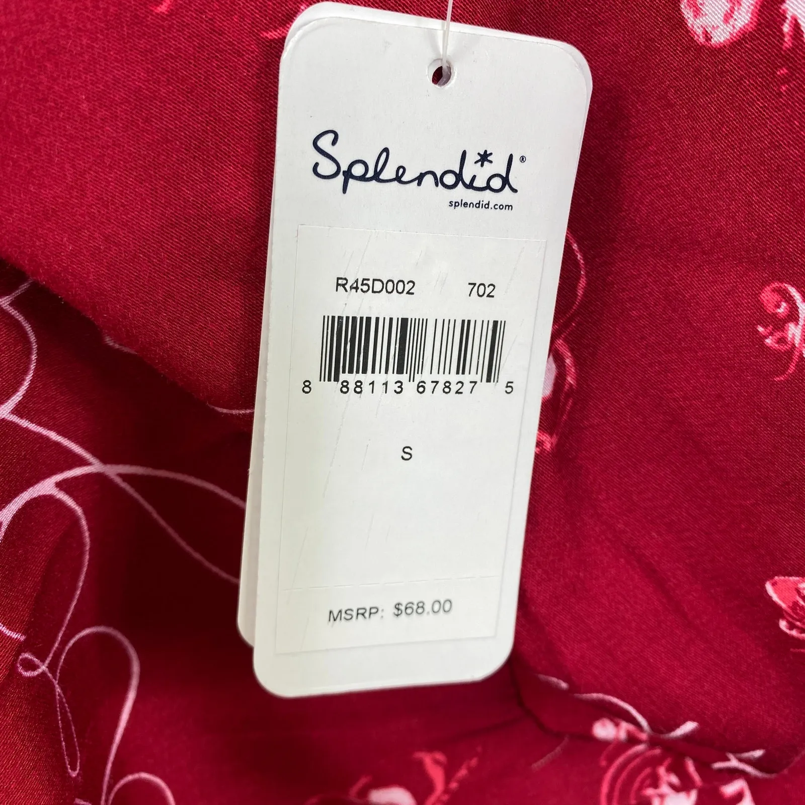 Splendid 125 Vogue Slip Dress Women Size S NWT Red V-Neck Chemise Valentines - Image 7