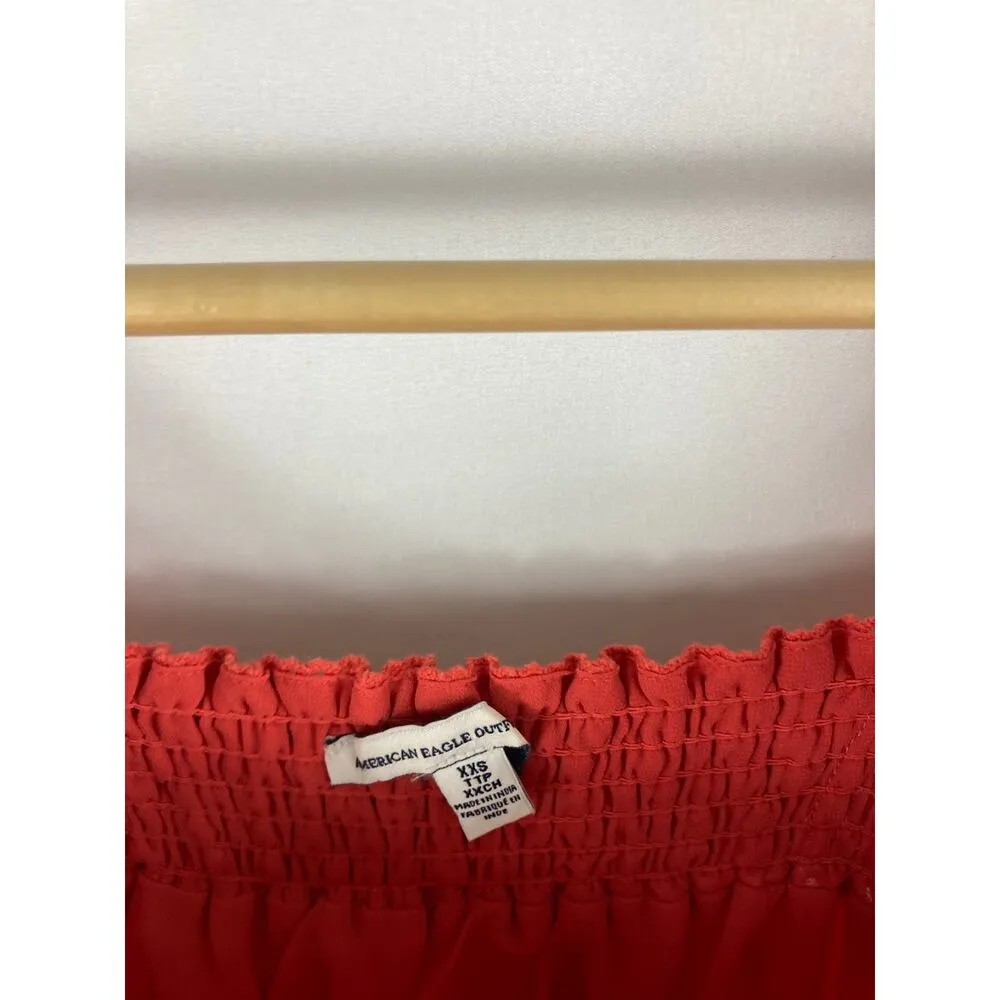 American Eagle Eyelet Off Shoulder Romper Size XXS - Image 6