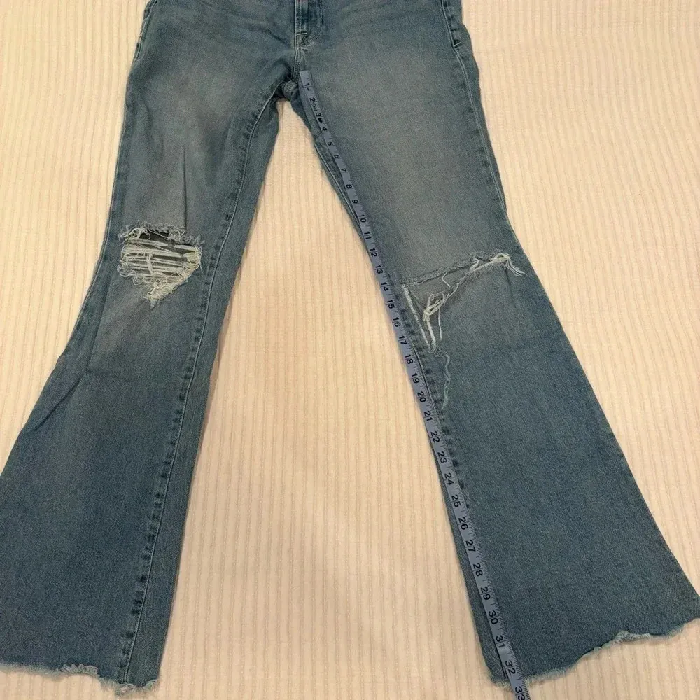 Good American Womens Denim High Rise Jeans Bootcut Distressed Size 8/29 RN151301 - Image 9