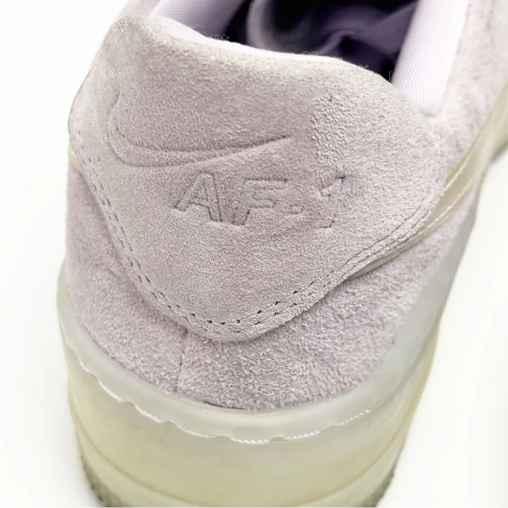 NIKE Air Force 1 Low Tops Lilac Purple Suede Sneakers, Size 8.5 - Image 11