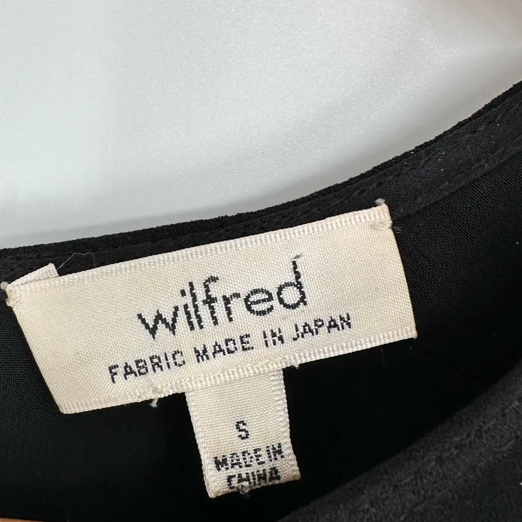 Wilfred Black Lavoisier Dress size Small Sleeveless Belted Cinched Shift Scoop - Image 10