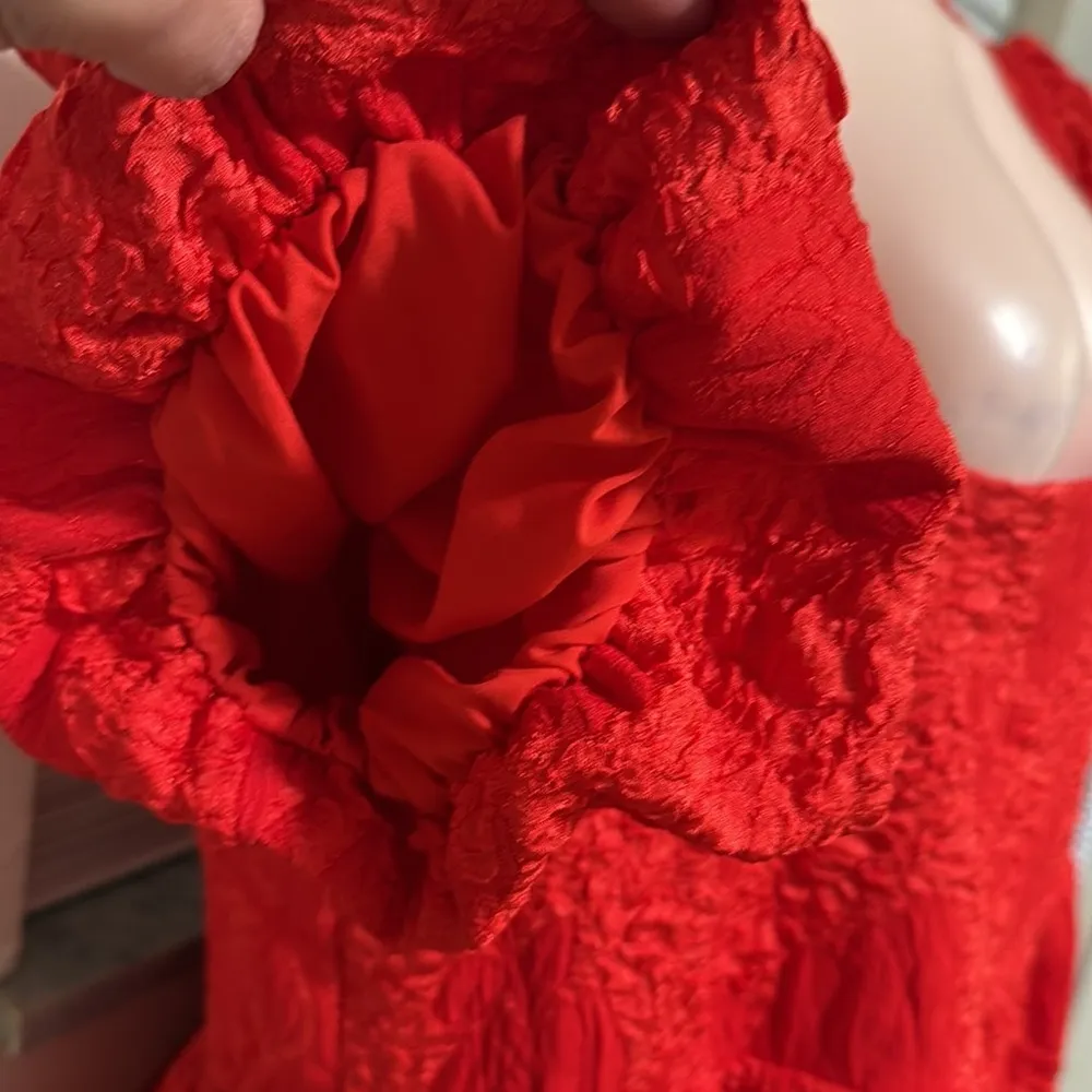 As IT MAY woman XXLarge orange red puff sleeve woman dress Saks website sold out Size XXL - Image 7