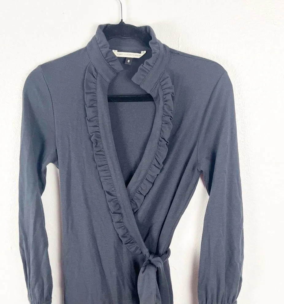 DIANE vonFURSTENBERG Volante 100% Wool Long Sleeves Wrap Dress, Size 8 - Image 12