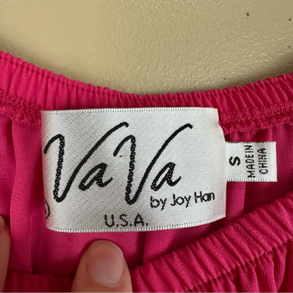 Vava by Joy Han  Pia Off The Shoulder Pink Romper S - Image 4
