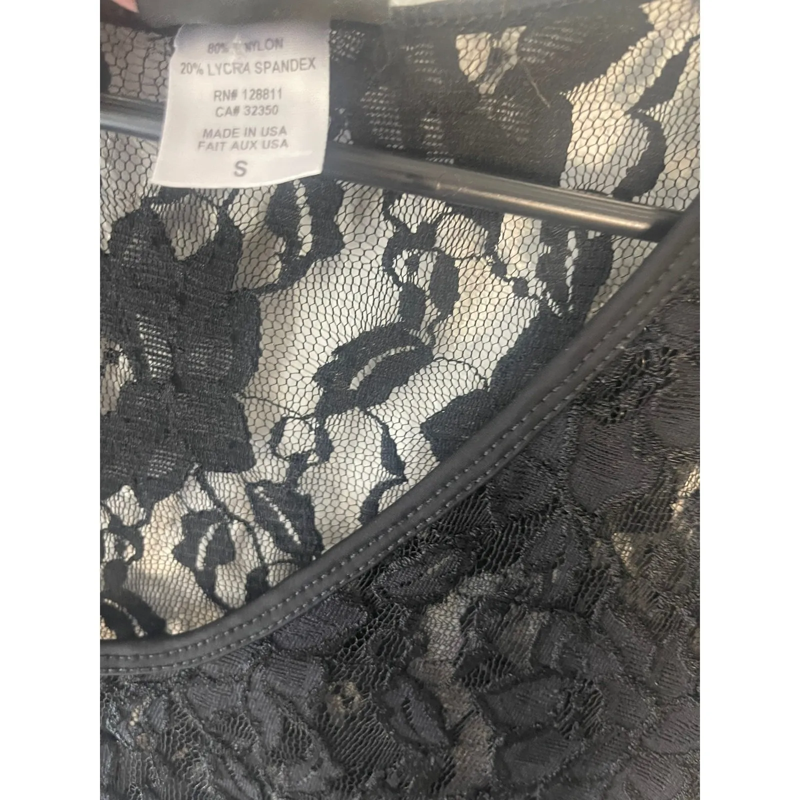 Tvik Womens‎ Size Small Black Lace Floral Swimwear Cover - Image 7