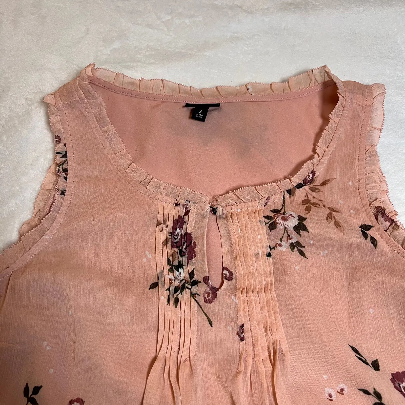 Torrid Sleeveless Floral Print Blouse Size 2X Feminine Girly Coquette Bloomcore - Image 6