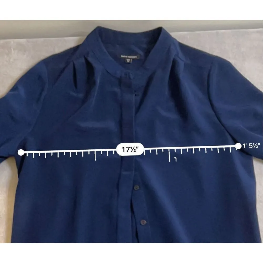 Navy Blue Women’s Chic Blazer Button Down Size Medium - Image 8