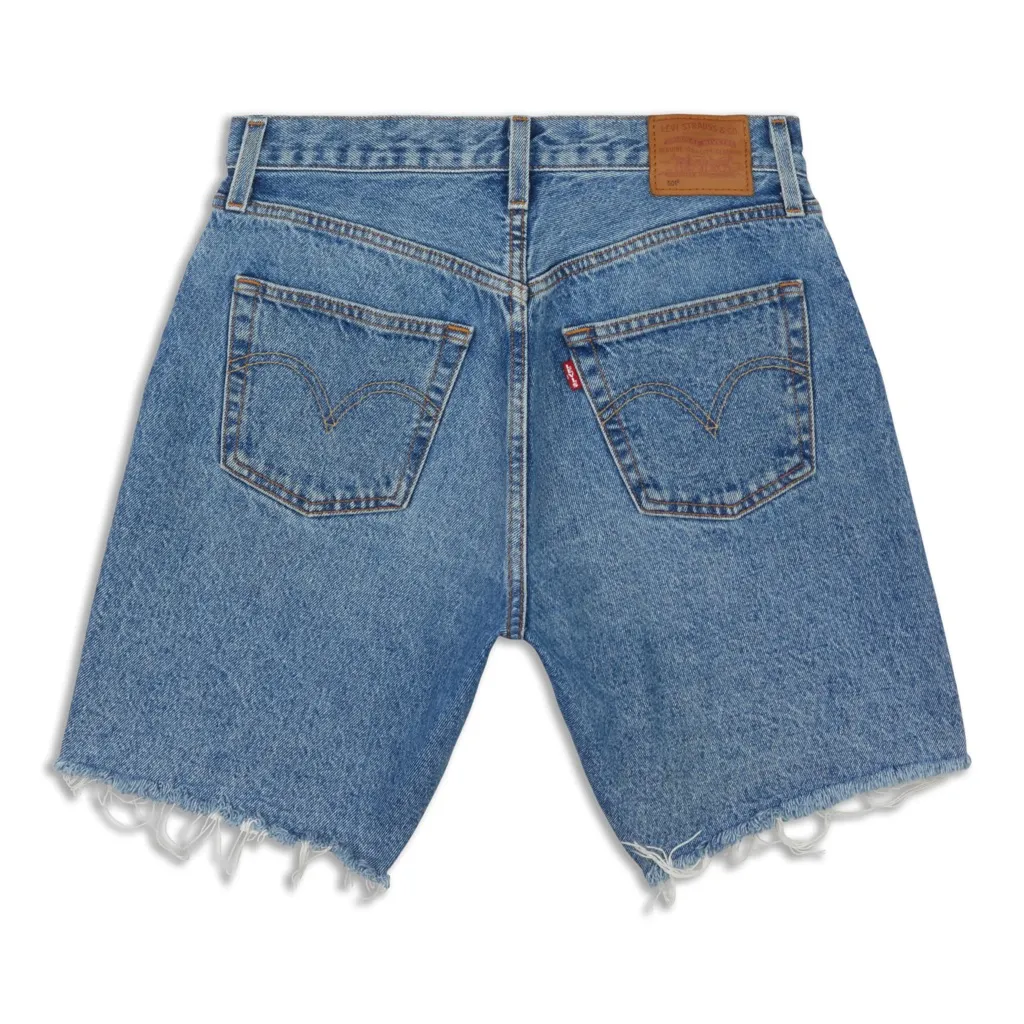 Levi’s 501 mid thigh Denim Distressed Women high rise Shorts - Image 4