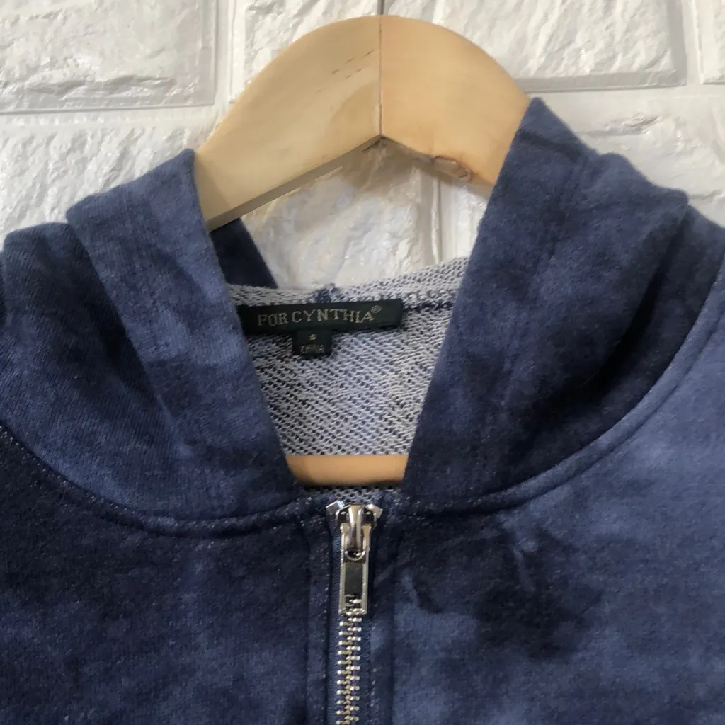 For Cynthia hoodie zip‎ up sweatshirt terry tie dye - Image 2