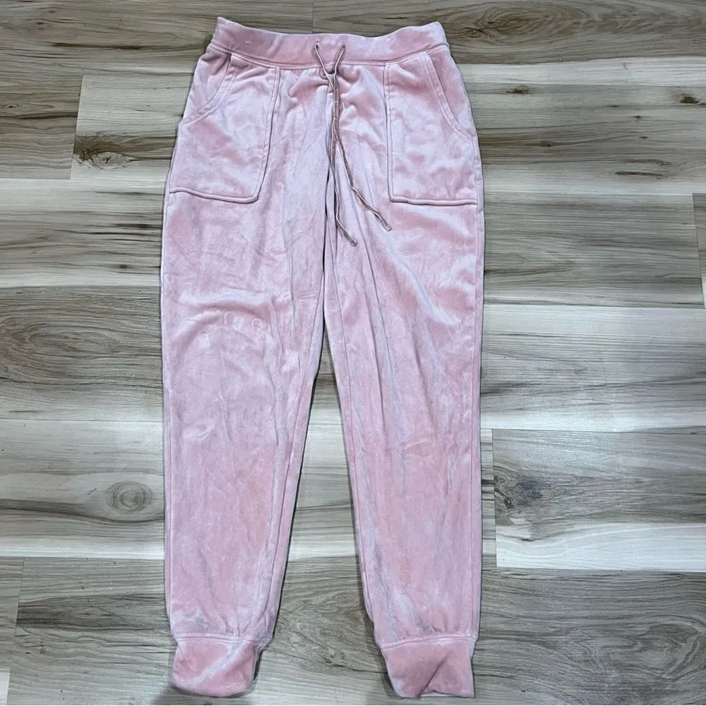 House Of Harlow 1960 Pink Velour Joggers Women’s Small Pink - Image 2