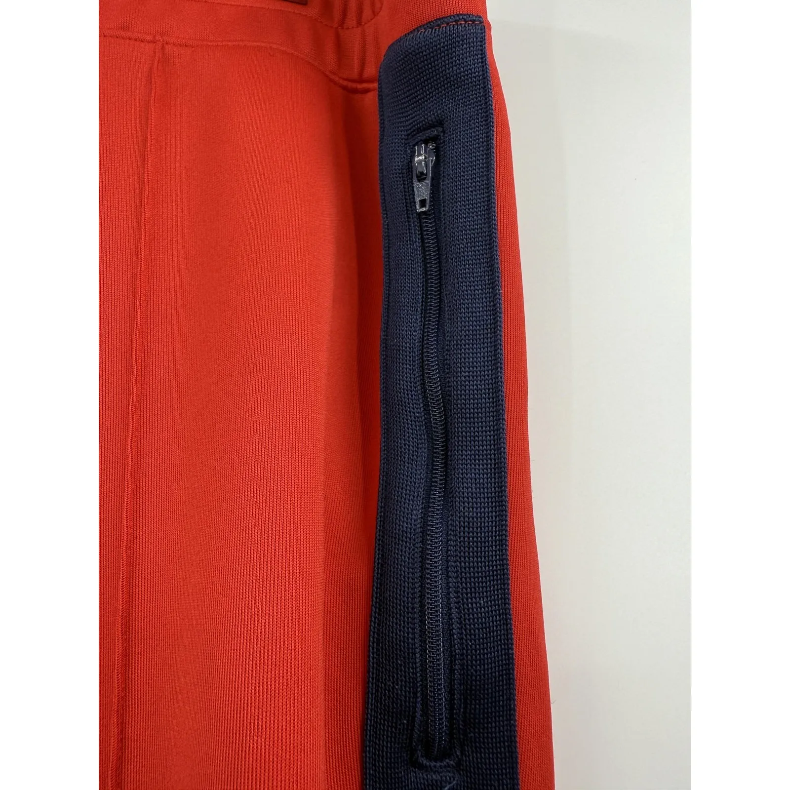 Nike Martine Rose Track Pants Mens Large‎ Red Navy Zip Hem Joggers Side Pocket - Image 4