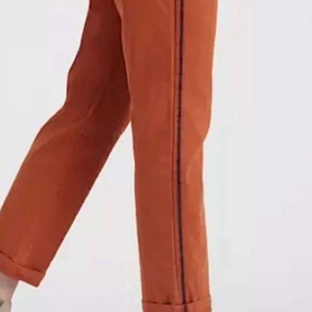 Lucky Brand Side Stripe Orange Utility Pants • Sz 00/24 - Image 9