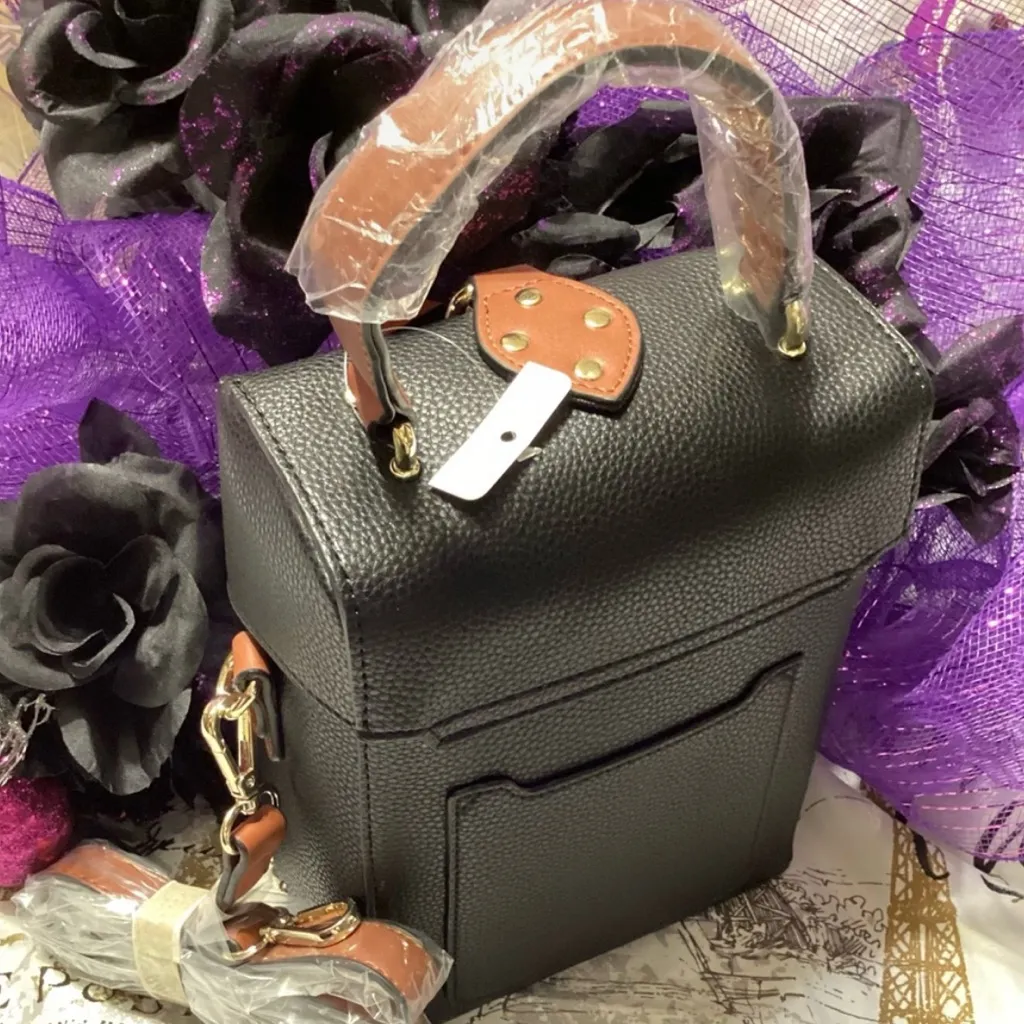 Elegant Black and Brown Women's Bag - Image 3