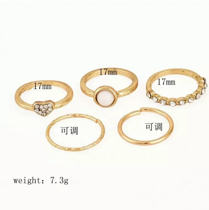 BRAND NEW 5pc BOHO KNUCKLE RING SET Gold - Image 5