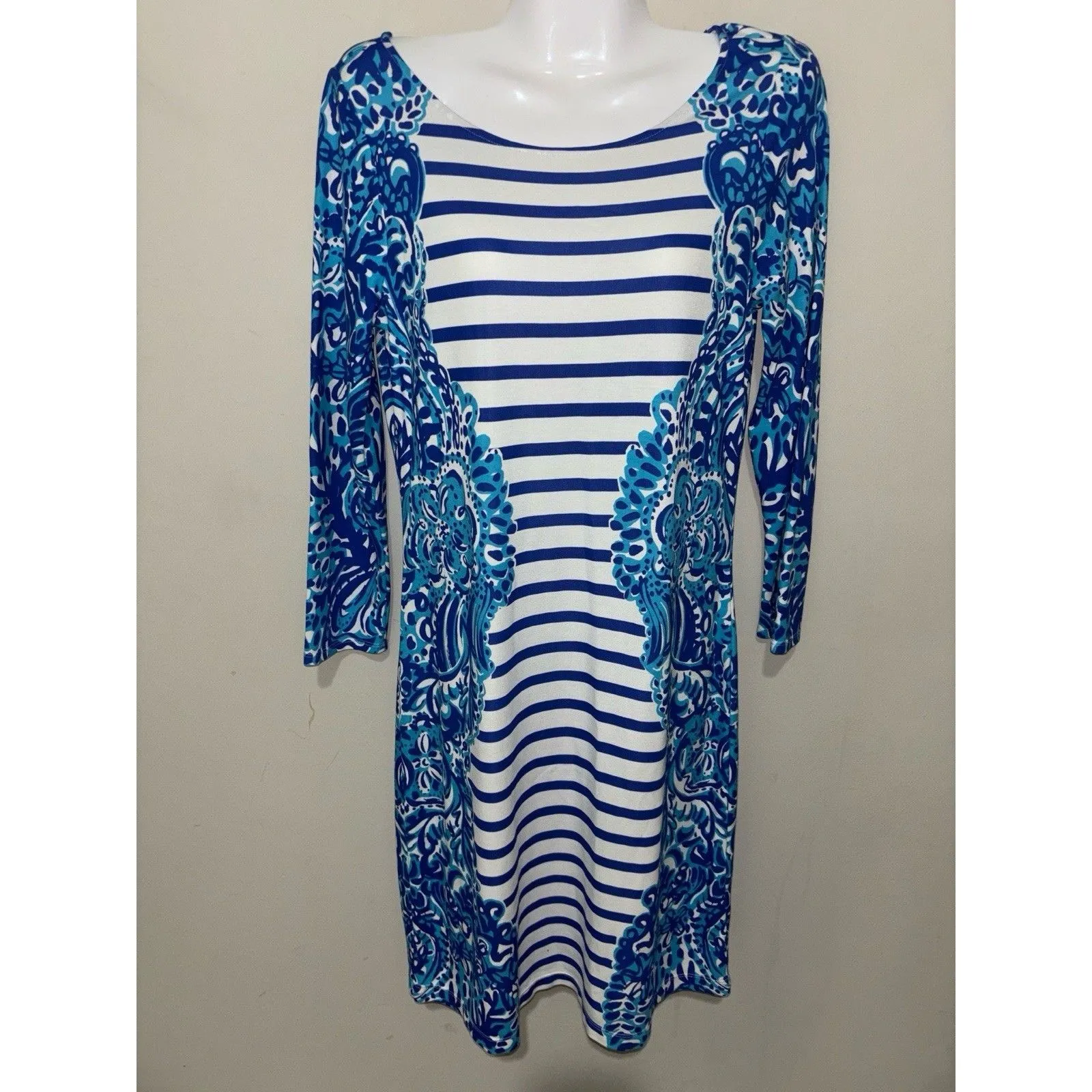 Lilly Pulitzer Nila Brilliant Blue Moon Jellies Dress Sz Small - Image 9