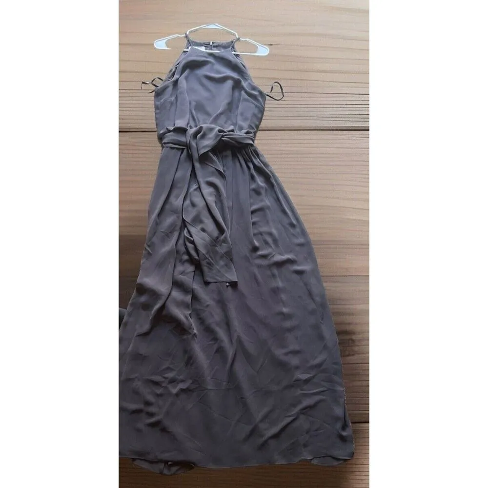 Donna Morgan Collection Alana Halter Blouson Gown Gray Women’s 6 - Image 6