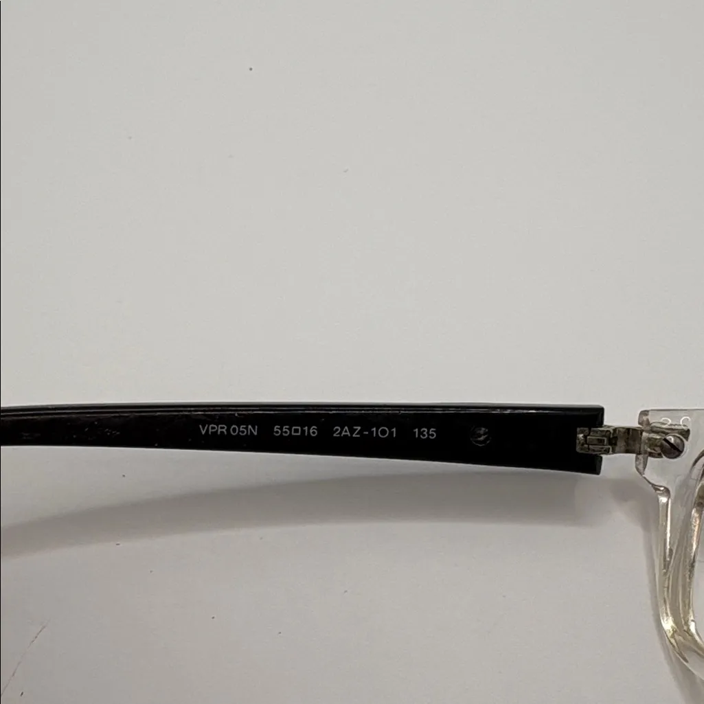 Prada crystal clear eyeglass frames VPR 05N 55-16 2AZ-101 135 - Image 6