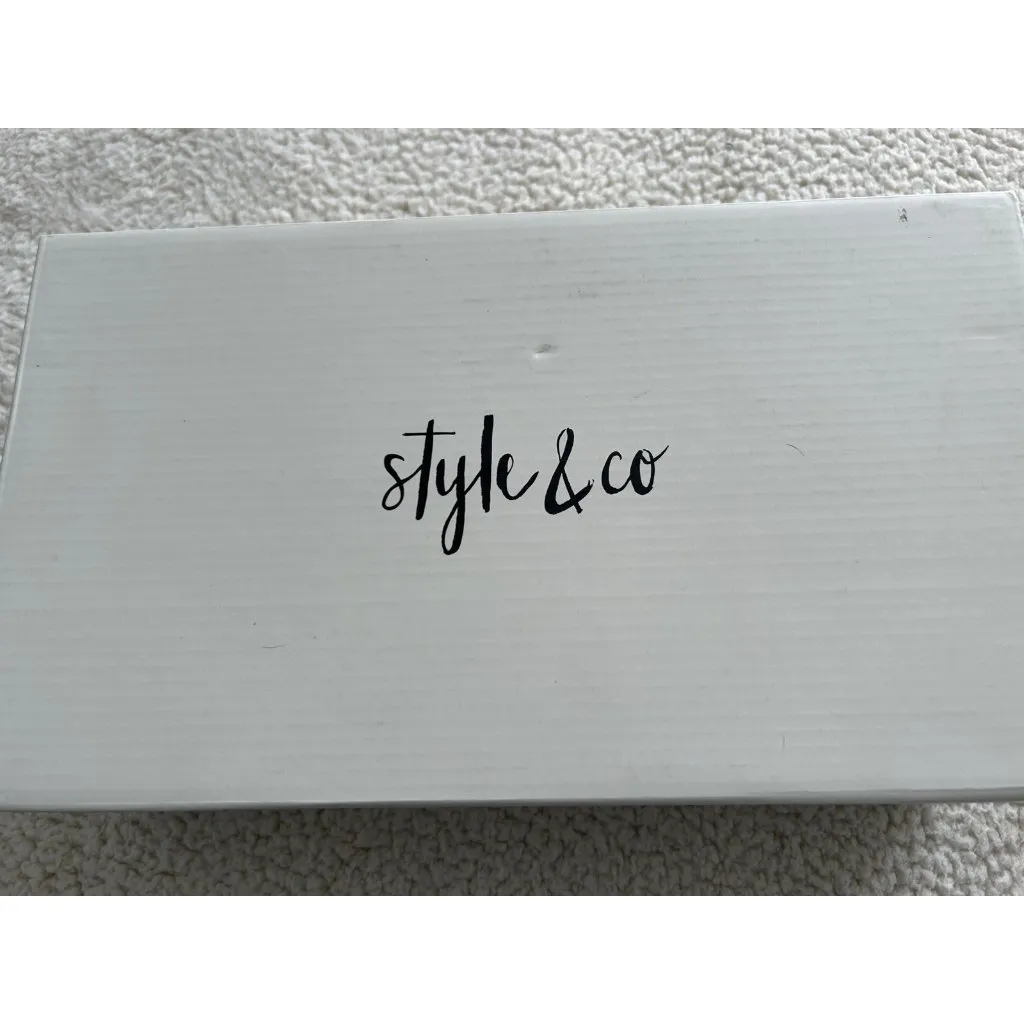 Style & Co Nixine Womens Faux Suede Flat Slip On Shoe Black US Size 10M - Image 5