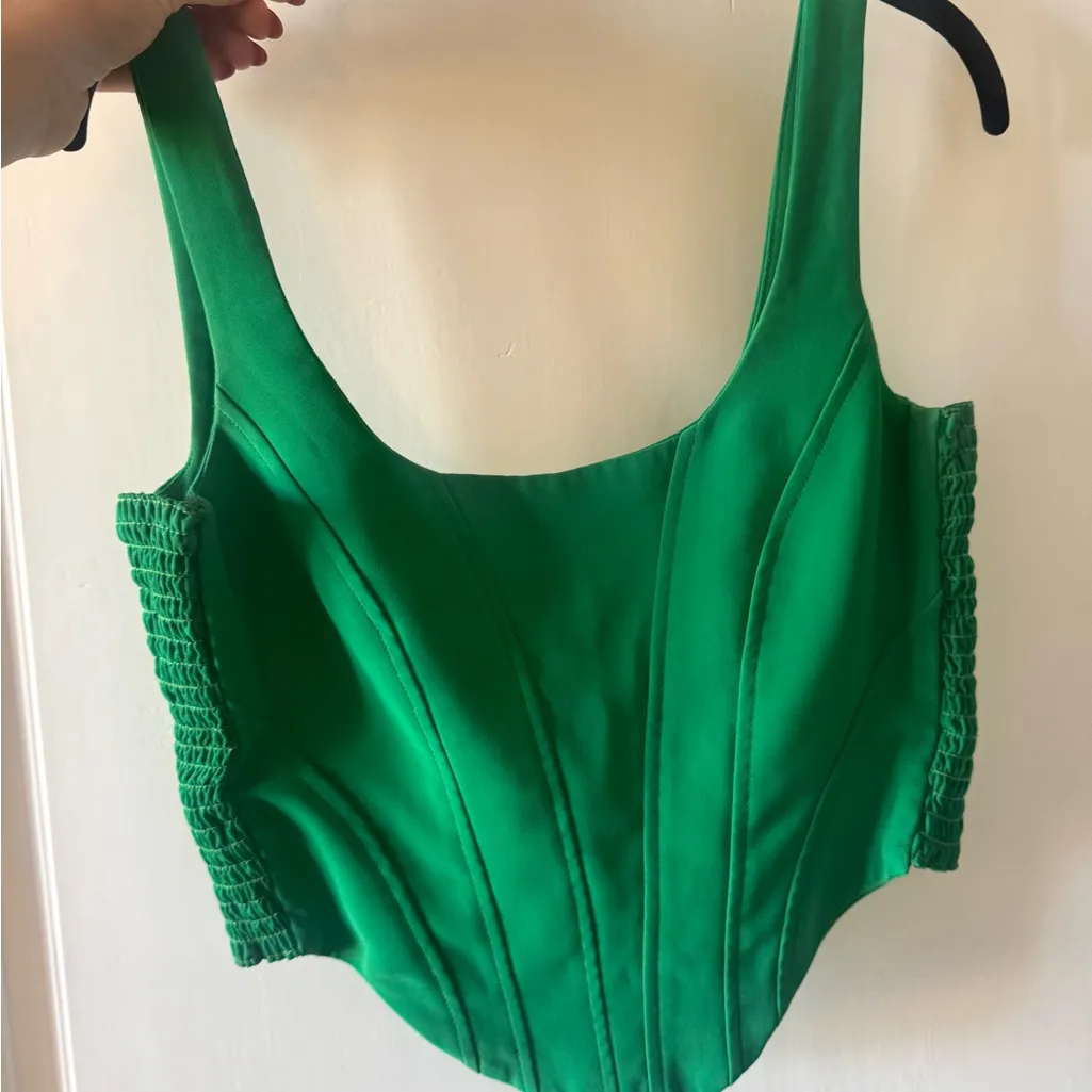 Amanda Uprichard Fisher Top Green - Image 2