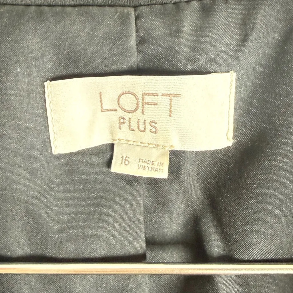 Loft  Plus Black Tailored Blazer Classic Single Button - Image 6
