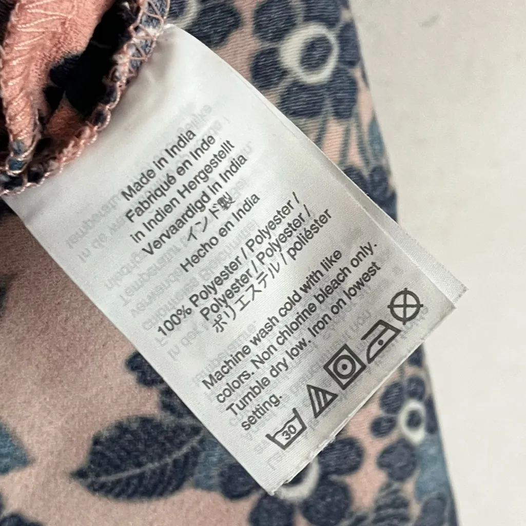 J. Crew • Pinkish Peach Floral Wrap Blouse - Image 4