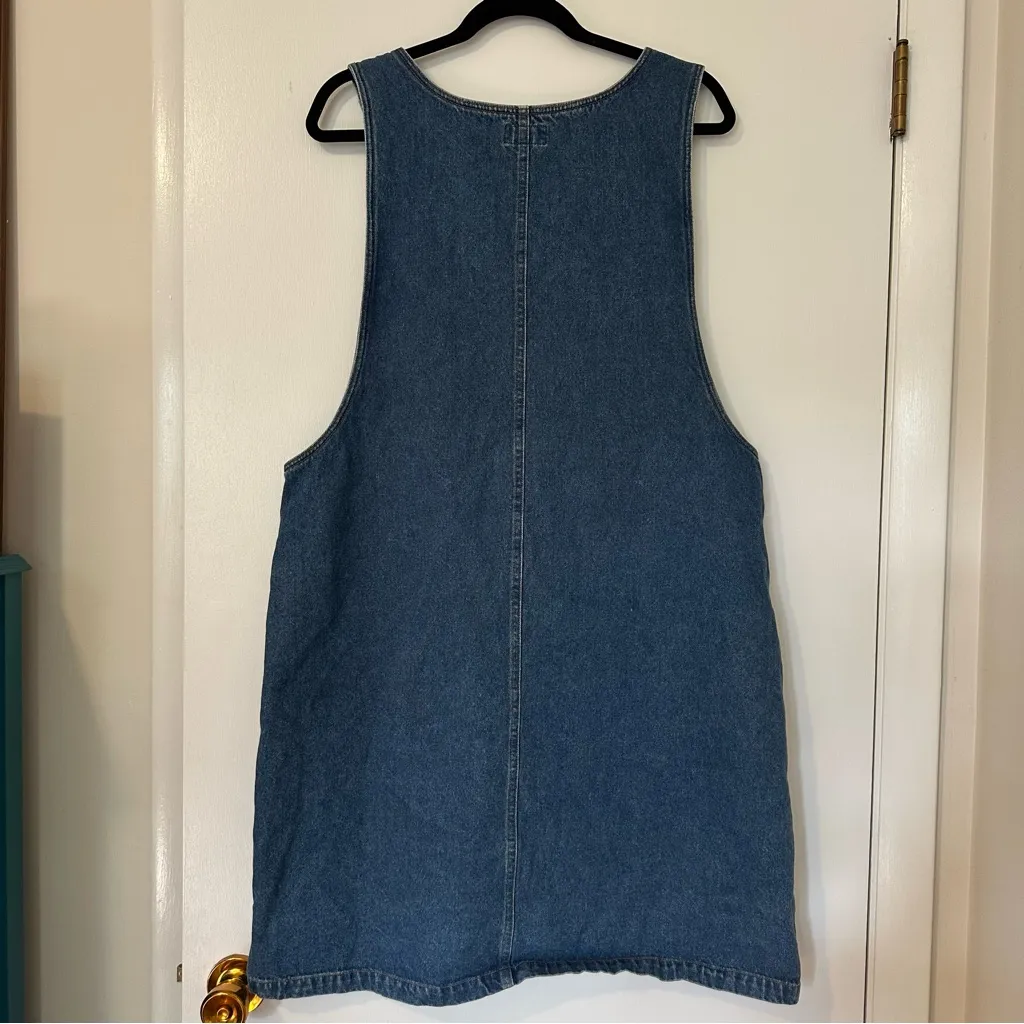Arizona Jean Company Vintage Denim Jumper Dress Womens 18 Blue Sleeveless Size 18W - Image 5