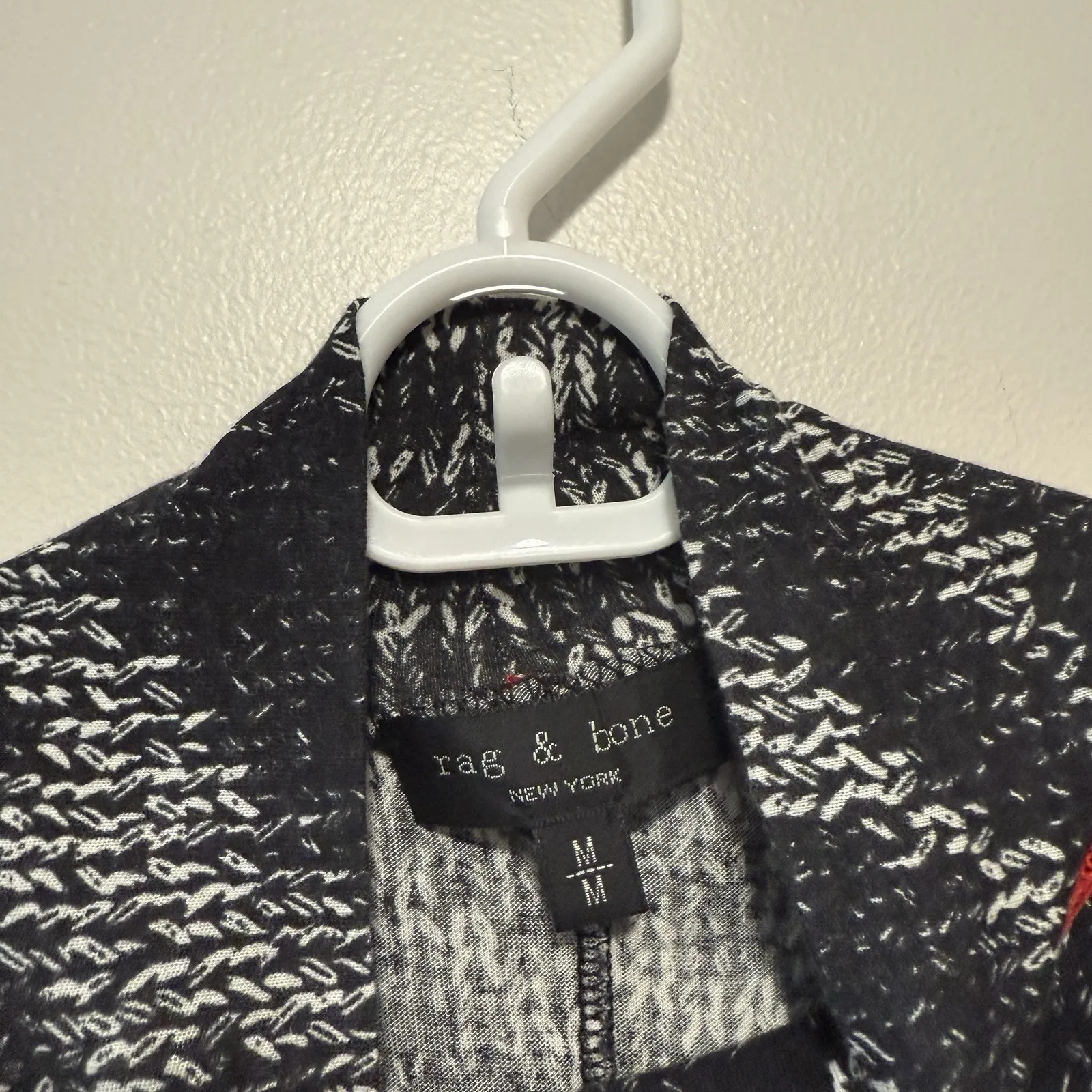 rag & bone Zebra Shaw Turtleneck Cotton Modal Top Size Medium - Image 4