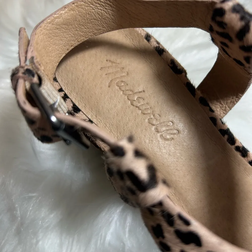 MADEWELL Alyssa Chunky Sandal Spot Calf Hair  Block Heels Sandals Size 8 - Image 8