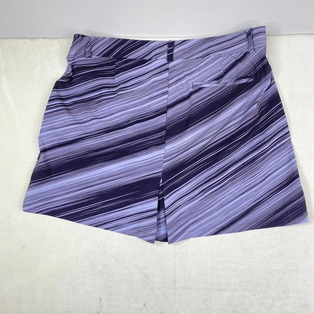 Nike Golf Women's Hyper Speed Skort Purple Black Stripe Tech Skirt w/ Shorts - Image 11