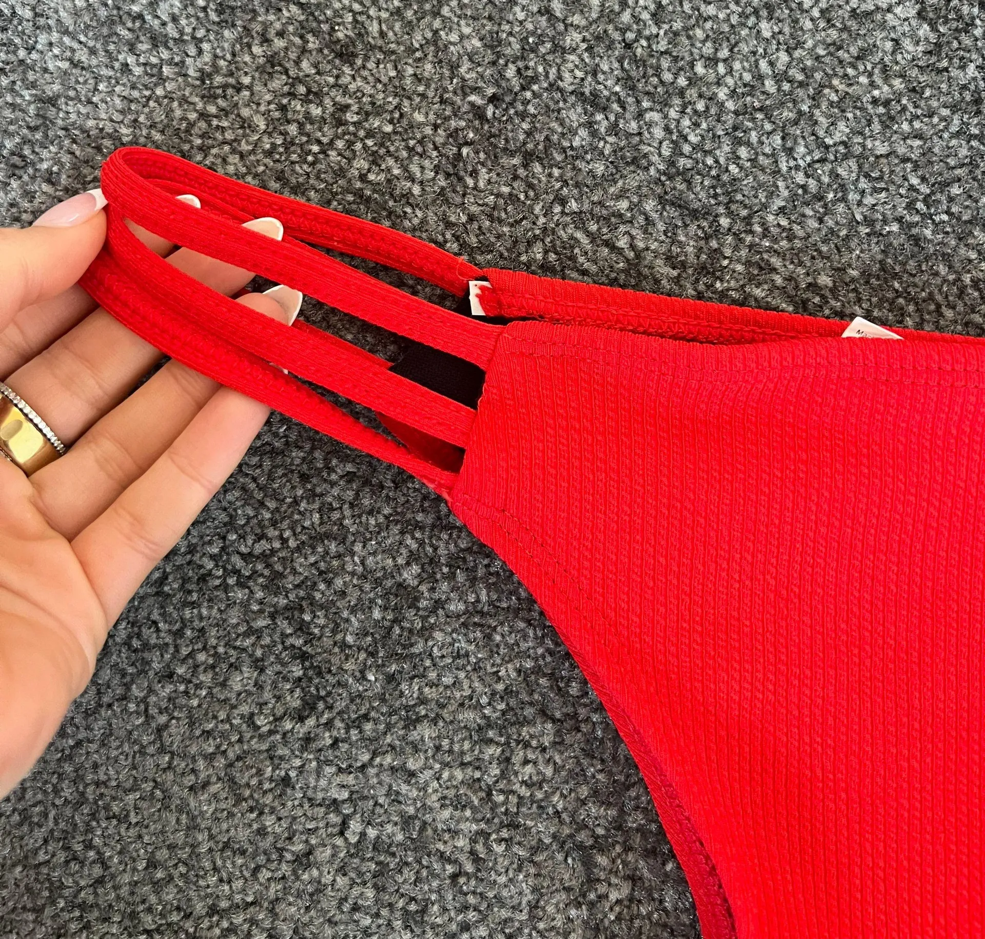 Strappy Red Bikini Set - Image 3