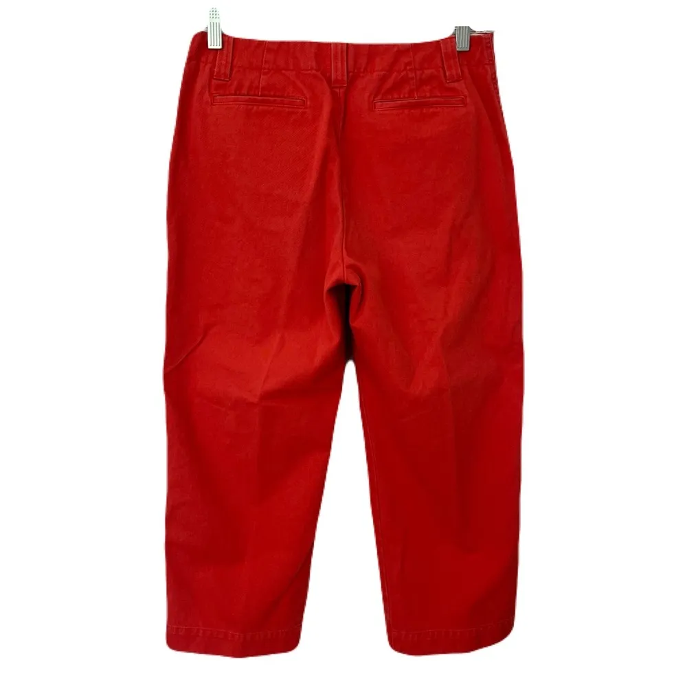 Vintage Y2K Gap Rust 100% Cotton ‘Clean Cut’ Wide Leg Cropped Pants, Size 4 - Image 2