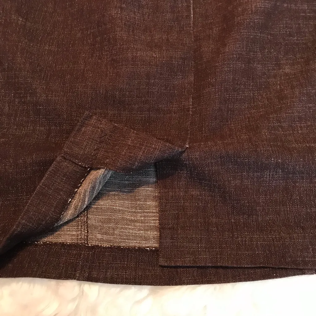 BCX button detail knee length pencil skirt size 9 Wide Waistband career office - Image 7