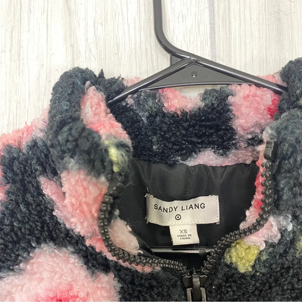 Sandy Liang x Target Floral Sherpa Fleece Quarter Zip Jacket size XS Extra Small - Image 10