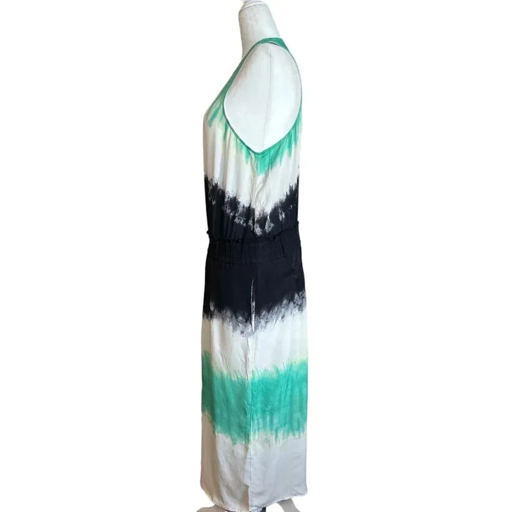 A.L.C. Tallulah Dress in Multicolor 8 Womens Tie Dye Satin Midi - Image 8
