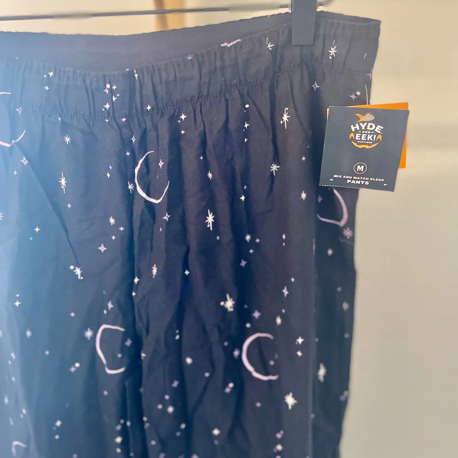 Hyde Eek Sleep Pants Women's Size Medium Black Celestial Moon Stars Pajamas - Image 2