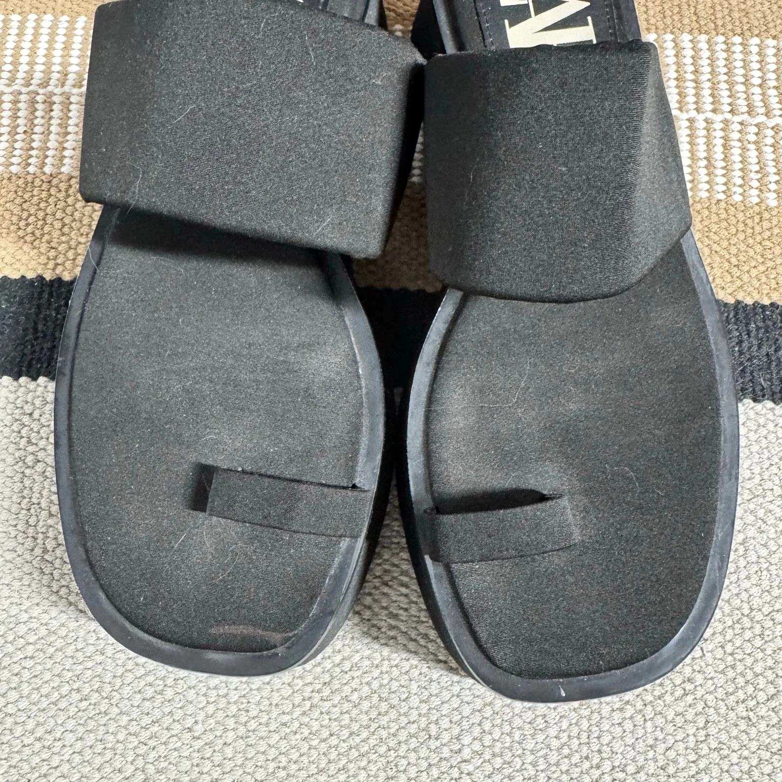 Zara Platform Sandal Women EU38 US7.5-8 Black 90s Y2K Bratz Ring Toe Comfy Retro - Image 7